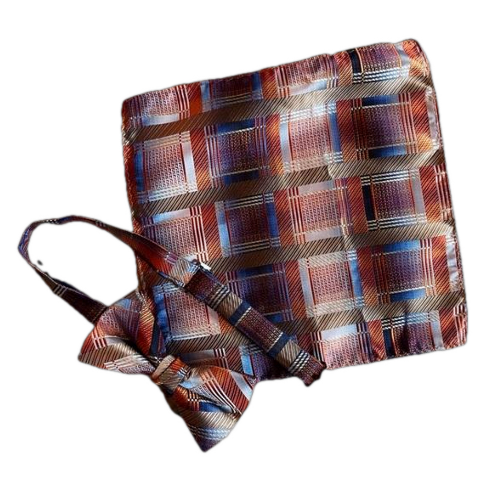 Stacy Adams pocket square and bowtie set